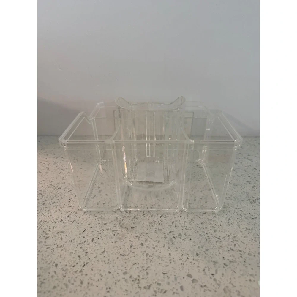 Urban Butterfly Clear 6 Compartment Multi-Use Makeup Vanity Organizer UB-6CMUO
